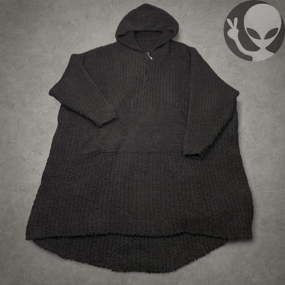 Custom Wool Robe adult extra large grey quarterzip hooded - Picture 2 of 7